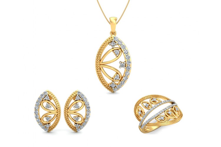 Tara Diamond Pendant set In Gold 